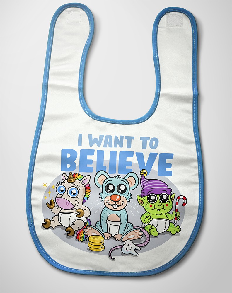 Baby bib I WANT TO BELIEVE