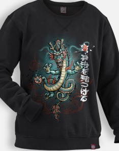 ORIENTAL DRAGON SWEATSHIRT WITHOUT HOOD / POCKET