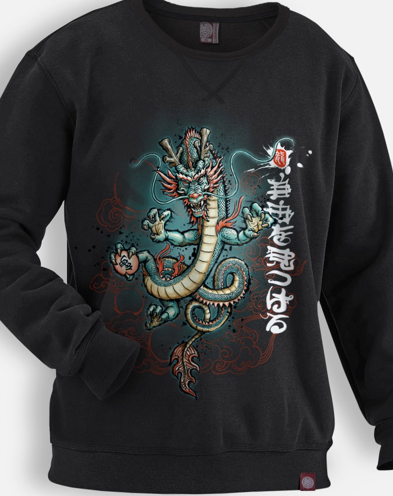 SUDADERA DRAGON ORIENTAL SIN CAPUCHA/BOLSILLO