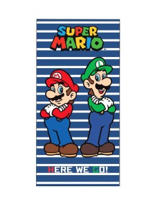 BEACH TOWEL COTTON CHILD SUPER MARIO BROS 02