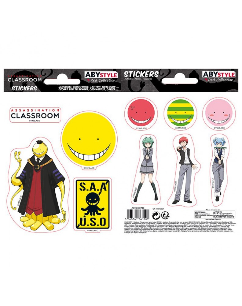 ASSASSINATION CLASSROOM - STICKERS - 16X11CM/ 2 SHEETS - KORO