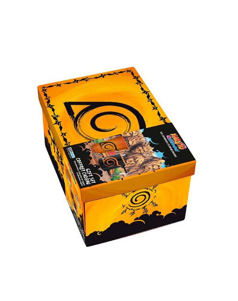 PACK DE REGALO NARUTO SHIPPUDEN - VASO GRANDE + LLAVERO 3D + TAZA 3D