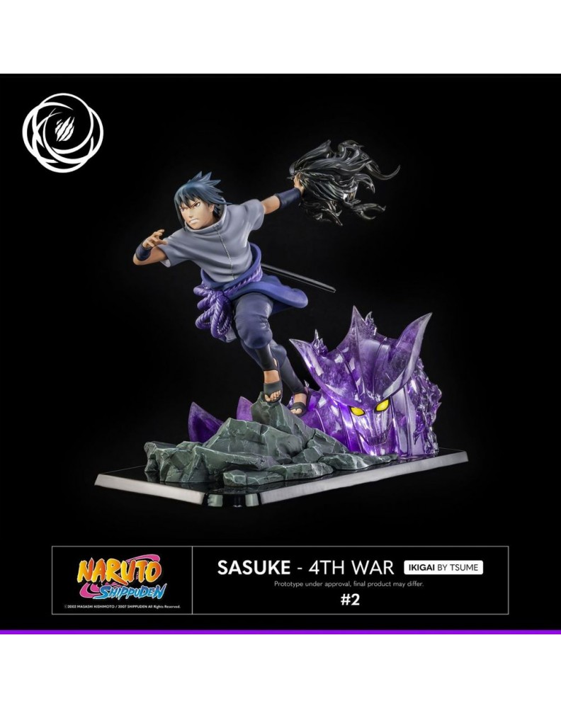 SASUKE UCHIHA 4TH WAR RESINA ESCALA 1/6 (18X36X31 CM) NARUTO IKIGAI BY TSUME A