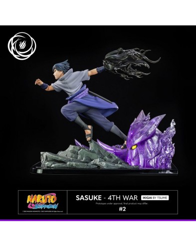 SASUKE UCHIHA 4TH WAR RESINA ESCALA 1/6 (18X36X31 CM) NARUTO IKIGAI BY TSUME A