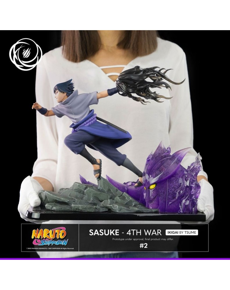 SASUKE UCHIHA 4TH WAR RESINA ESCALA 1/6 (18X36X31 CM) NARUTO IKIGAI BY TSUME A
