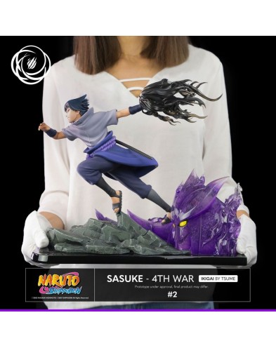 SASUKE UCHIHA 4TH WAR RESINA ESCALA 1/6 (18X36X31 CM) NARUTO IKIGAI BY TSUME A