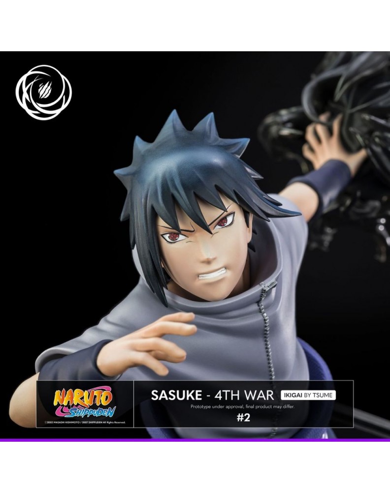 SASUKE UCHIHA 4TH WAR RESINA ESCALA 1/6 (18X36X31 CM) NARUTO IKIGAI BY TSUME A