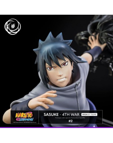 SASUKE UCHIHA 4TH WAR RESINA ESCALA 1/6 (18X36X31 CM) NARUTO IKIGAI BY TSUME A