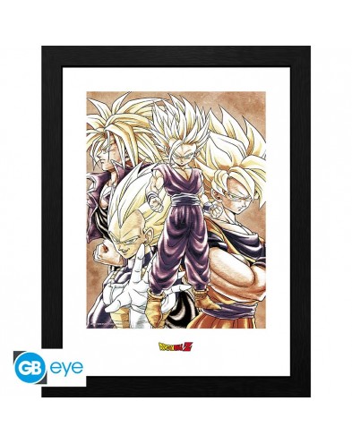 DRAGON BALL - FRAME PRINT "SUPER SAIYANS" (30X40)