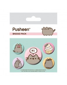 SET DE CHAPAS LICENCIA PUSHEEN PUSHEEN SAYS HI