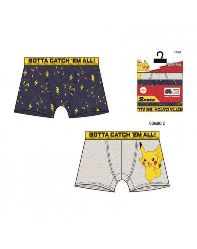 BOXER PIKACHU-ADULTO- PACK 2 UNIDADES