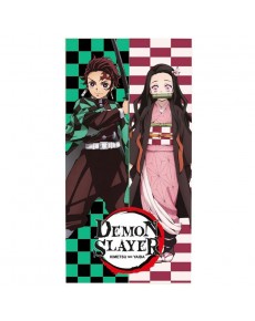 MICRO CHILDREN BEACH TOWEL DEMON SLAYER -TANJIRO AND NEZUKO KAMADO 0009