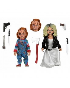 CHUCKY & TIFFANY SET 2 FIGURES 20 CM BRIDE OF CHUCKY