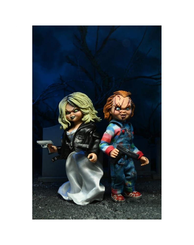 CHUCKY & TIFFANY SET 2 FIGURES 20 CM BRIDE OF CHUCKY