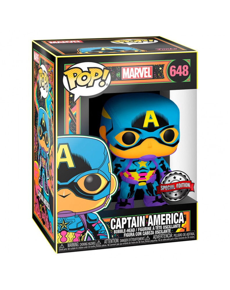 FUNKO BLACKLIGHT MARVEL CAPITAN AMERICA EXCLUSIVE