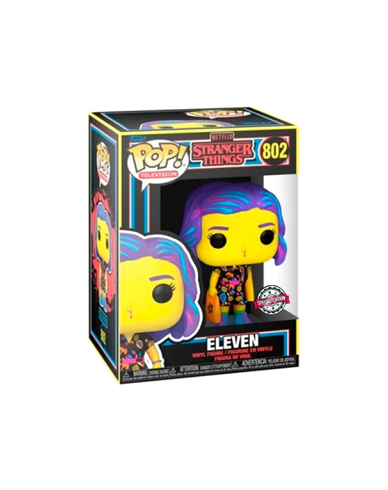 FUNKO POP STRANGER THINGS ELEVEN IN MALL OUTFIT BLACK LIGHT EXCLUSIVE