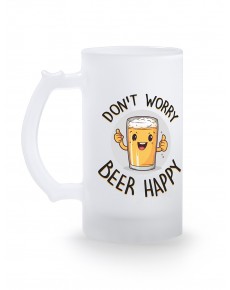 LOVE BEER FROSTED GLASS BEER MUG