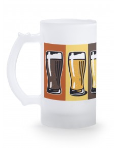 UNITED COLORS OF BEER FROSTED GLASS BEER MUG