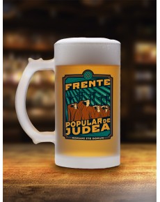 BEER MUG OF FROSTED GLASS POPULAR FRONT OF JUDEA