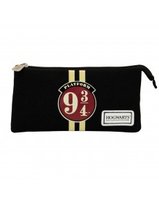 ESTUCHE PORTATODO TRIPLE HS HARRY POTTER 9 3/4