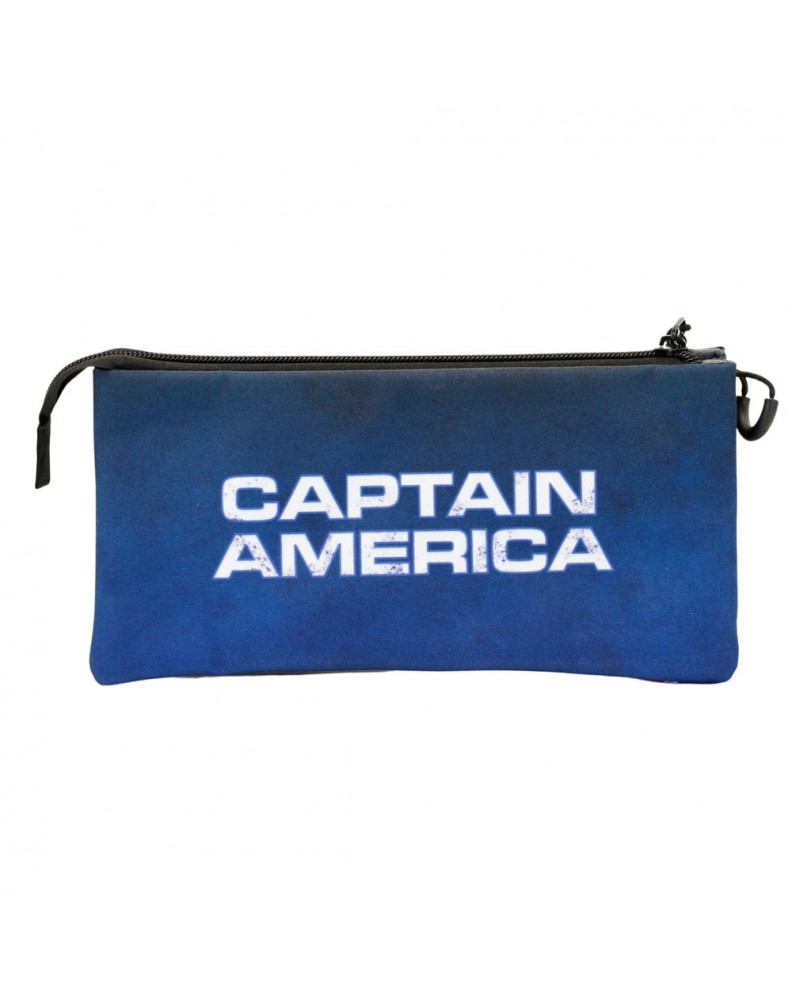 ESTUCHE PORTATODO TRIPLE FAN CAPITÁN AMÉRICA FULL