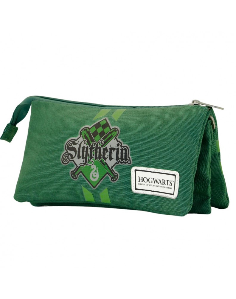 ESTUCHE PORTATODO TRIPLE HS HARRY POTTER SLYTHERIN