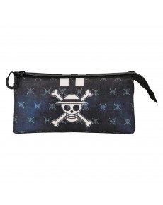 ESTUCHE PORTATODO TRIPLE ECO ONE PIECE VINTAGE SKULL