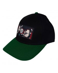 GORRA NEGRA Y VERDE DEMON SLAYER NEZUKO Y TANGIRO