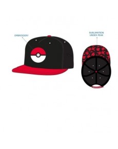 BLACK POKEBALL CAP POKEMON EMBROIDERED LOGO