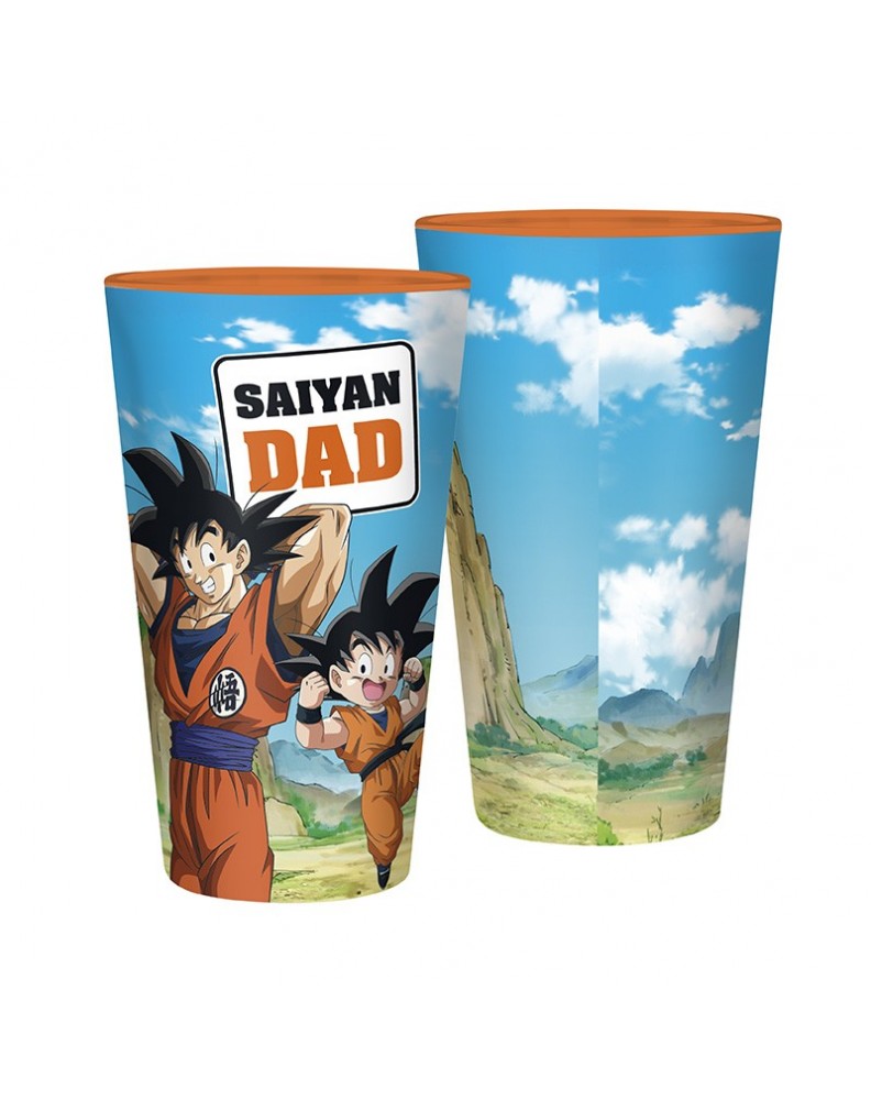 LARGE DRAGON BALL SUPER GLASS - 400ML - SAIYAN DAD