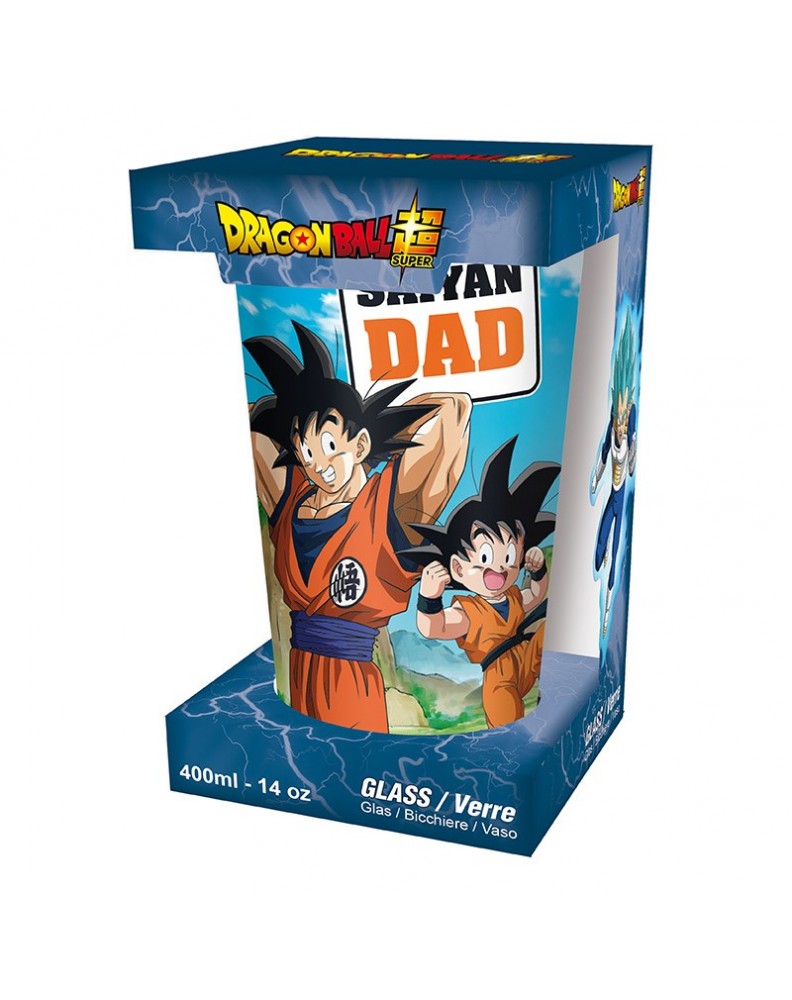 LARGE DRAGON BALL SUPER GLASS - 400ML - SAIYAN DAD