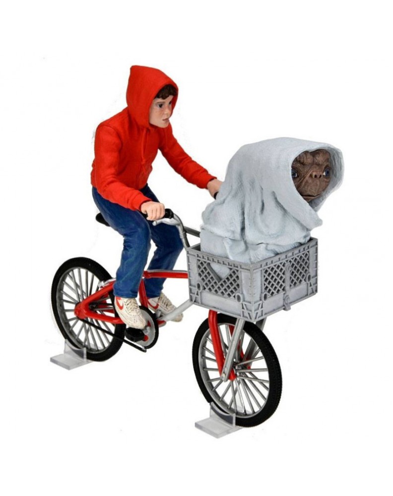 ELLIOTT AND E.T. ON A BICYCLE 40TH ANNIVERSARY FIG 13 CM E.T. THE ALIEN