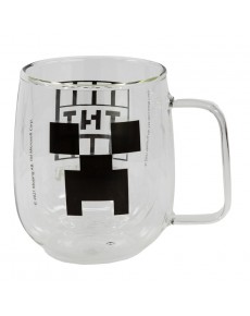 TAZA DE CRISTAL DE DOBLE PARED 290 ML MINECRAFT YOUNG ADULT