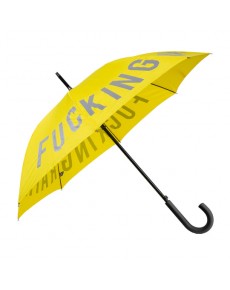 REFLECTIVE YELLOW "FUCKING RAIN" UMBRELLA