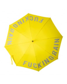 REFLECTIVE YELLOW "FUCKING RAIN" UMBRELLA