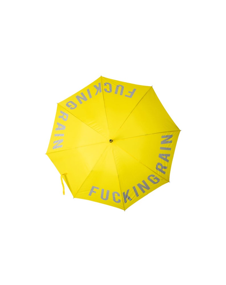 REFLECTIVE YELLOW "FUCKING RAIN" UMBRELLA