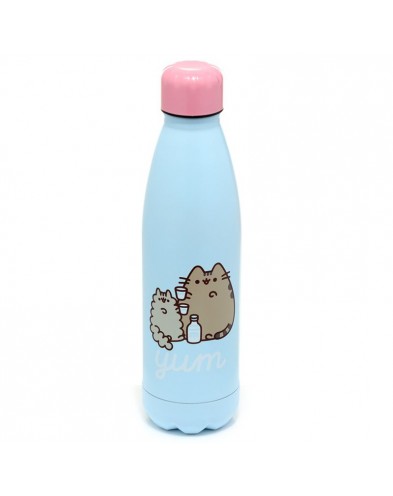 BOTELLA TERMICA DE ACERO INOXIDABLE GATO PUSHEEN GLOTON 500M1