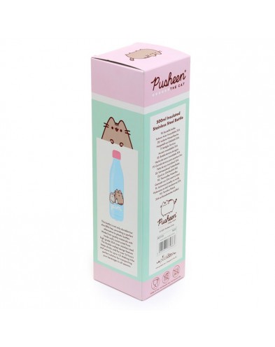 BOTELLA TERMICA DE ACERO INOXIDABLE GATO PUSHEEN GLOTON 500M1