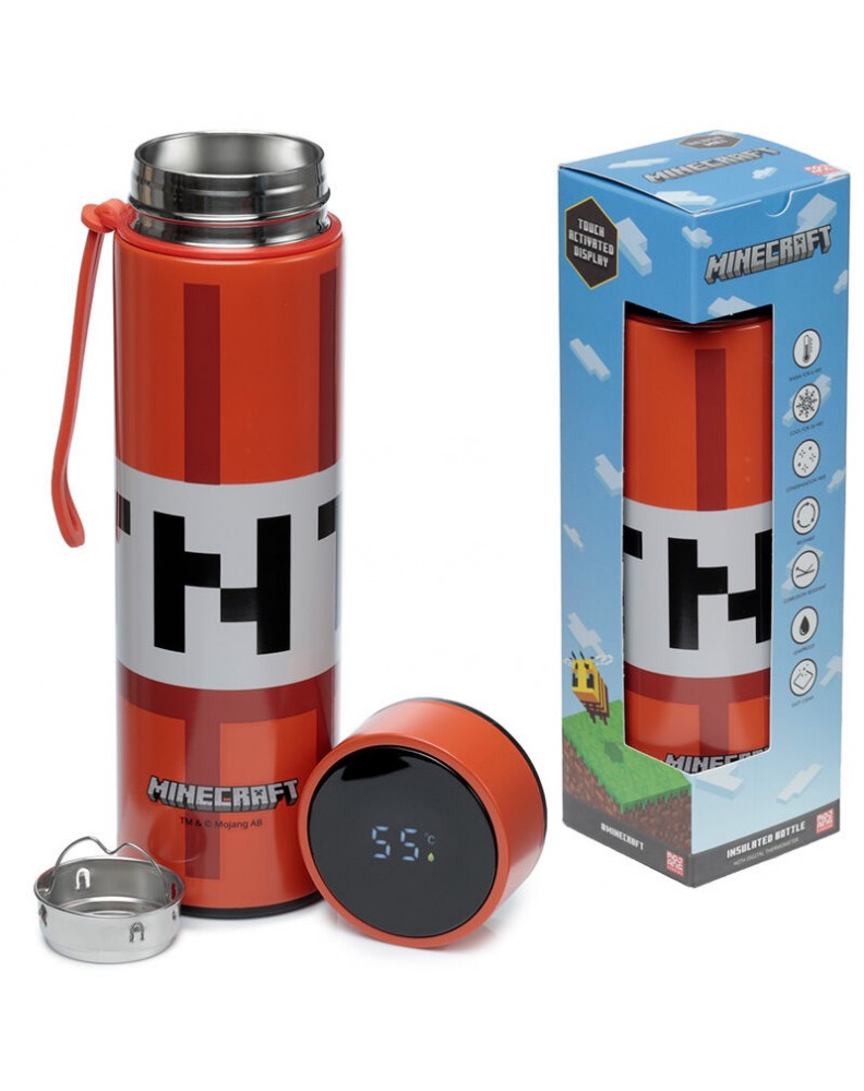 THERMO BOTTLE WITH THERMOMETER MINECRAFT TNT