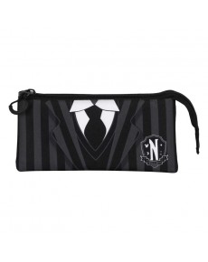 WEDNESDAY BLACK PENCIL CASE TRIPLE FAN 2.0 WEDNESDAY UNIFORM