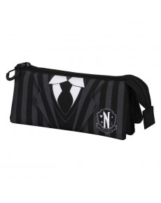 WEDNESDAY BLACK PENCIL CASE TRIPLE FAN 2.0 WEDNESDAY UNIFORM