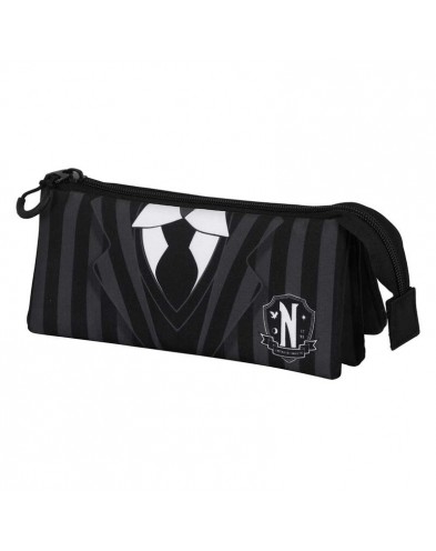 WEDNESDAY BLACK PENCIL CASE TRIPLE FAN 2.0 WEDNESDAY UNIFORM