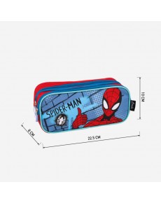 ESTUCHE PORTATODO SPIDERMAN 2 COMPARTIMENTOS