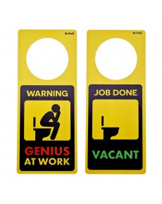 GENIUS WORK WC DOOR KNOB SIGN