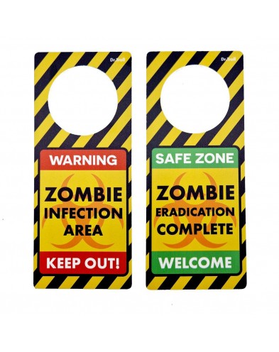 ZOMBIE DOOR KNOB SIGN