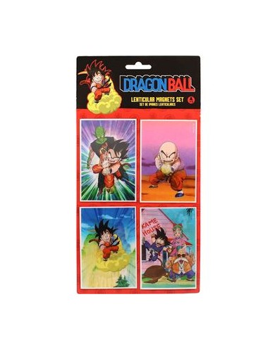 SET 4 IMANES LENTICULARES PERSONAJES DRAGON BALL