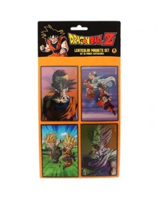 SET 4 LENTICULAR MAGNETS DRAGON BALL Z CHARACTERS