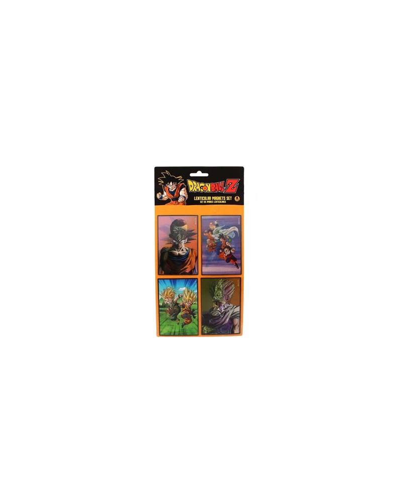 SET 4 IMANES LENTICULARES PERSONAJES DRAGON BALL Z