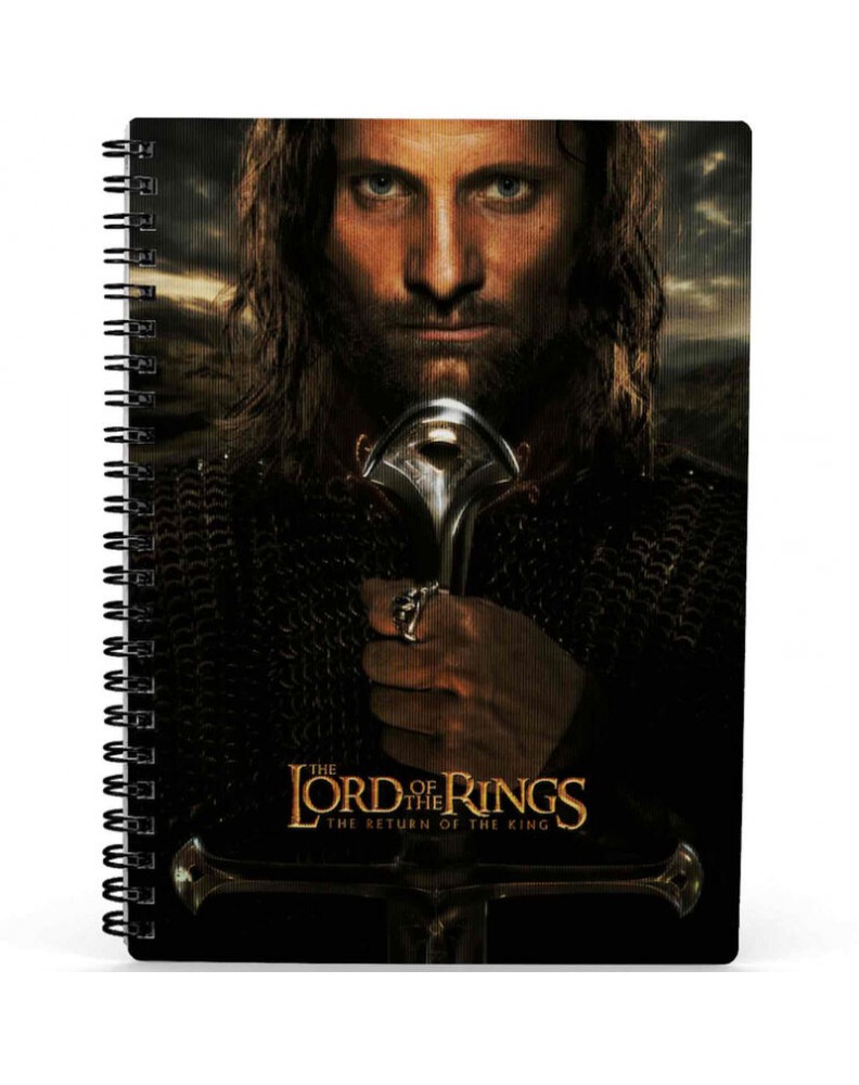 LIBRETA EFECTO 3D ARAGORN EL SEÑOR DE LOS ANILLOS