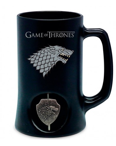 STARK LOGO BLACK JUG 3D ROTATING EMBLEM GAME OF THRONES